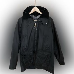 Barbour Bedale Waxed Jacket Black Size 36